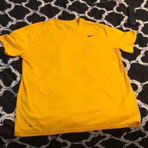 Yellow Nike Dri Fit tee